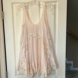 Free People Blush Lace Slip Dress